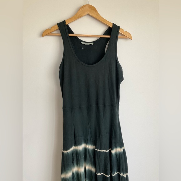 Solitaire Tie Dye Maxi Green Black Tank Dress Festival Brunch Nantucket - Picture 4 of 10